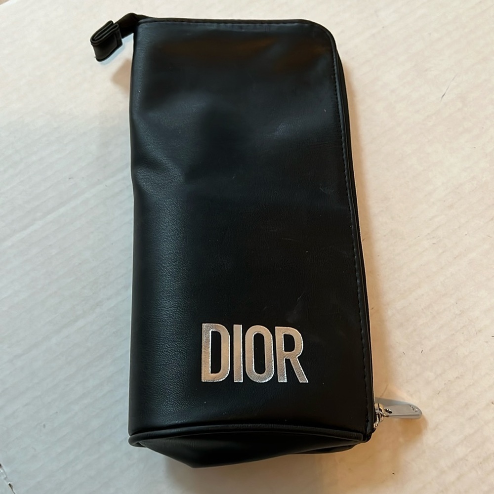 Dior Black Pouch with Silver Logo